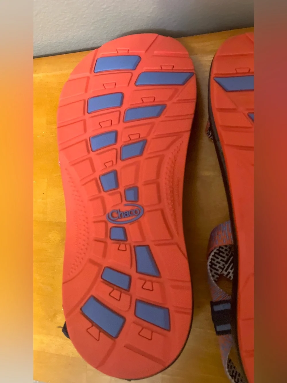 Chaco Z1 Ecotread Sandals, Salmon Pink/Blue/Black - Size 6 Women’s/Girls (VGUC)